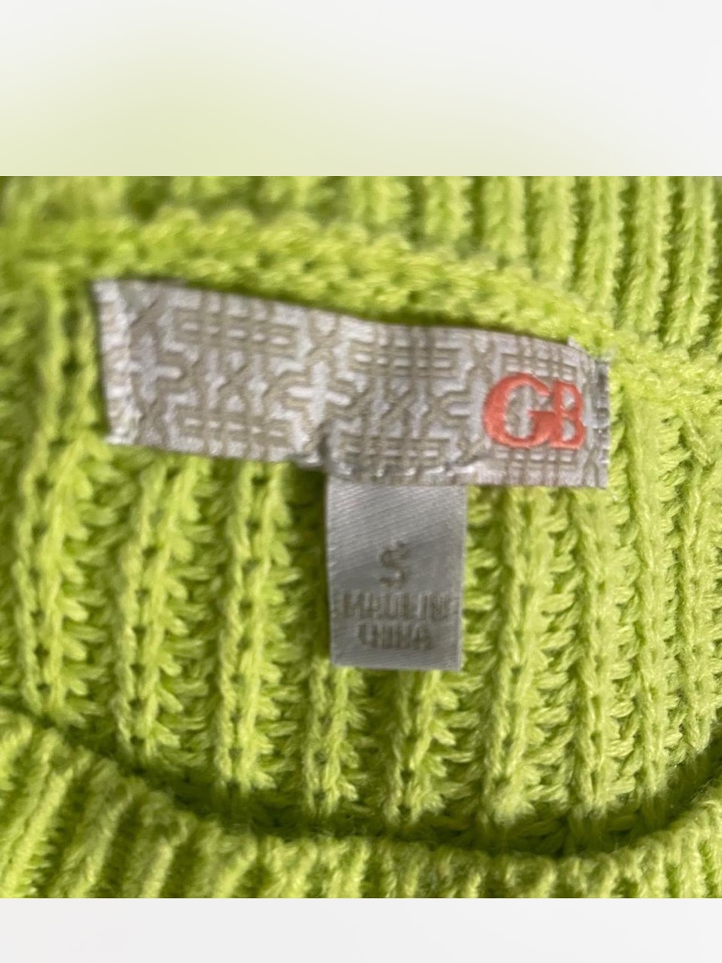 Gianni Bini Lime Green Cable-Accent Crew Neck Sweater Size Small Cozy Comfy — image 3 of 6